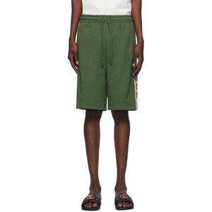 Gucci Green Cotton Jersey Shorts