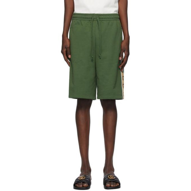 Gucci Green Cotton Jersey Shorts