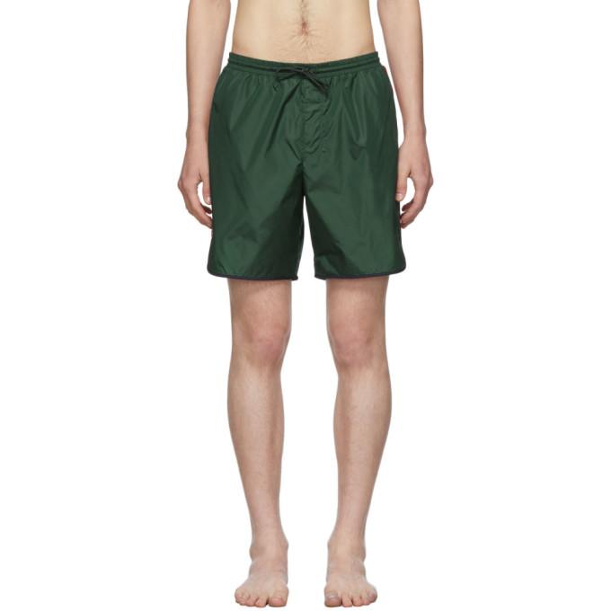 Gucci Green Logo Stripe Swim Shorts