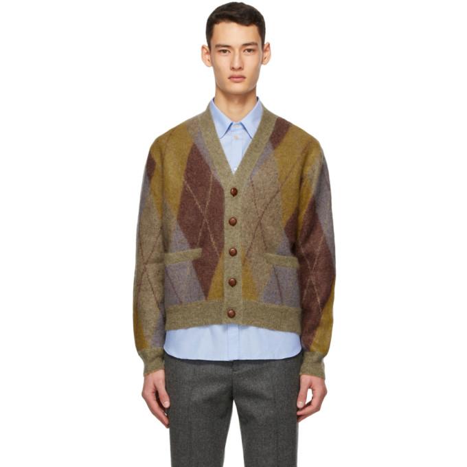 Gucci Multicolor Mohair Argyle Cardigan