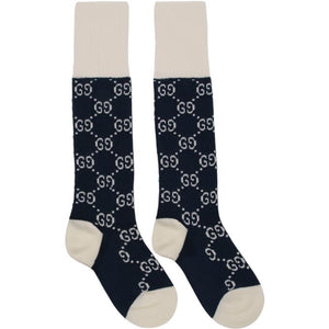 Gucci Navy and White GG Supreme Long Socks – BlackSkinny Gucci Navy and White GG Supreme Long Socks – BlackSkinny