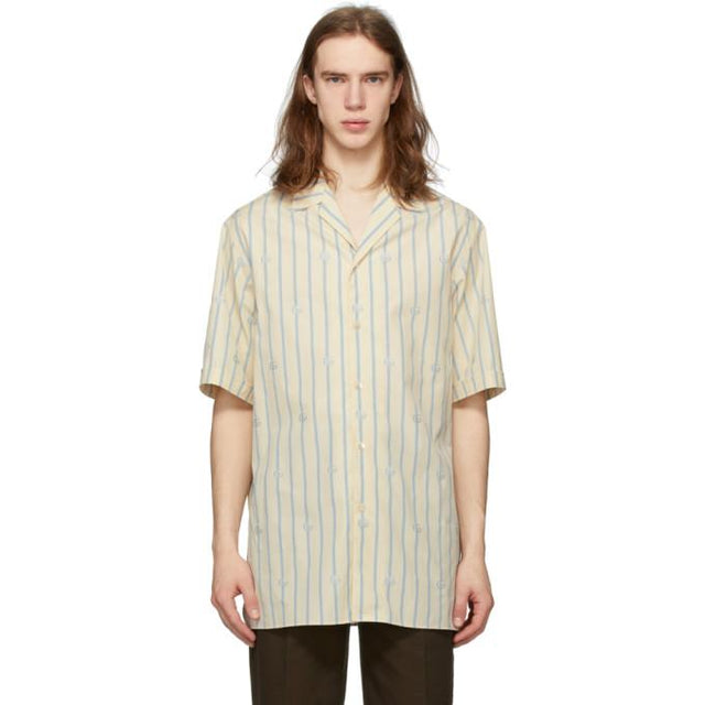 Gucci Off-White G Stripe Short Sleeve Shirt