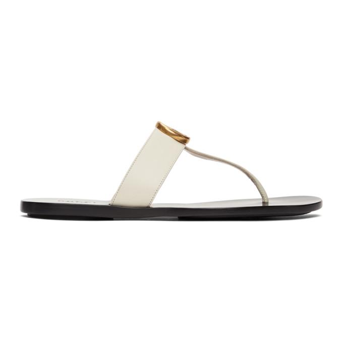 Gucci Off-White GG Marmont Sandals