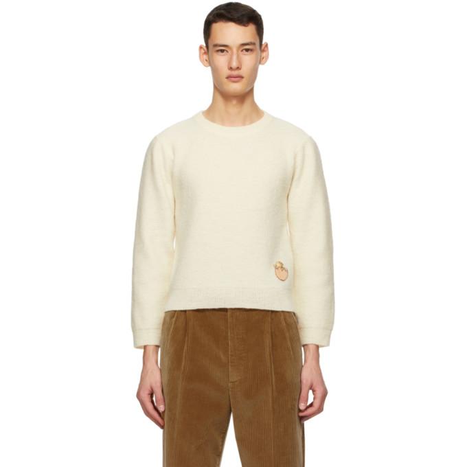 Gucci Off-White Knit Wool Crop Sweater