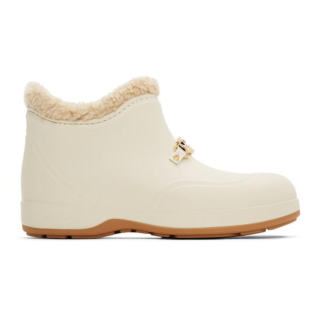 Gucci Off-White Rubber Horsebit Chelsea Boots