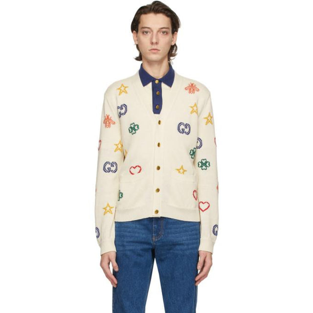 Gucci Off-White Symbols Cardigan