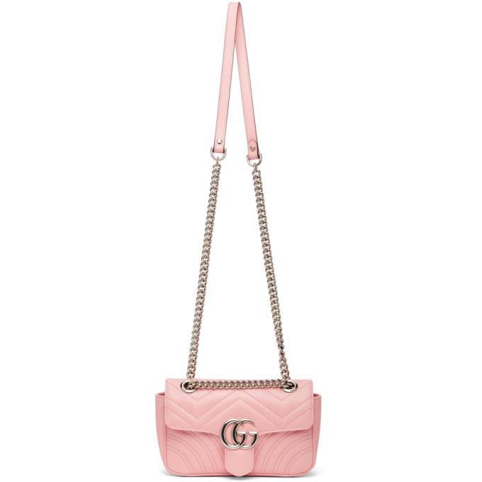 Gucci Pink Mini GG Marmont 2.0 Shoulder Bag