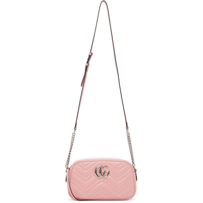 Gucci Pink Small GG Marmont 2.0 Camera Bag