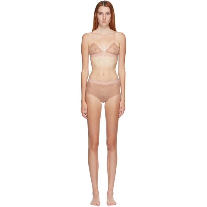 Gucci Pink Tulle GG Lingerie Set