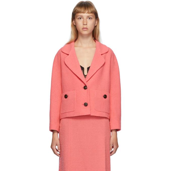 Gucci Pink Tweed Blazer