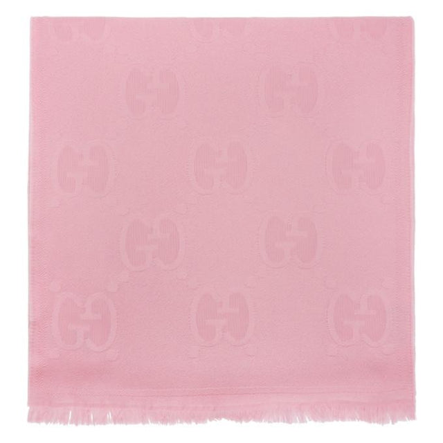 Gucci Pink Wool GG Scarf