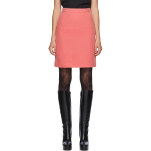 Gucci Pink Wool Tweed Miniskirt