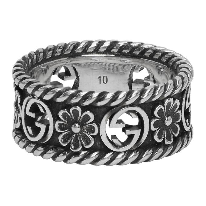 Gucci Interlocking G Motif Silver Band Ring – Bailey's Fine Jewelry