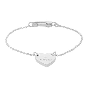 Gucci Silver Trademark Heart Bracelet