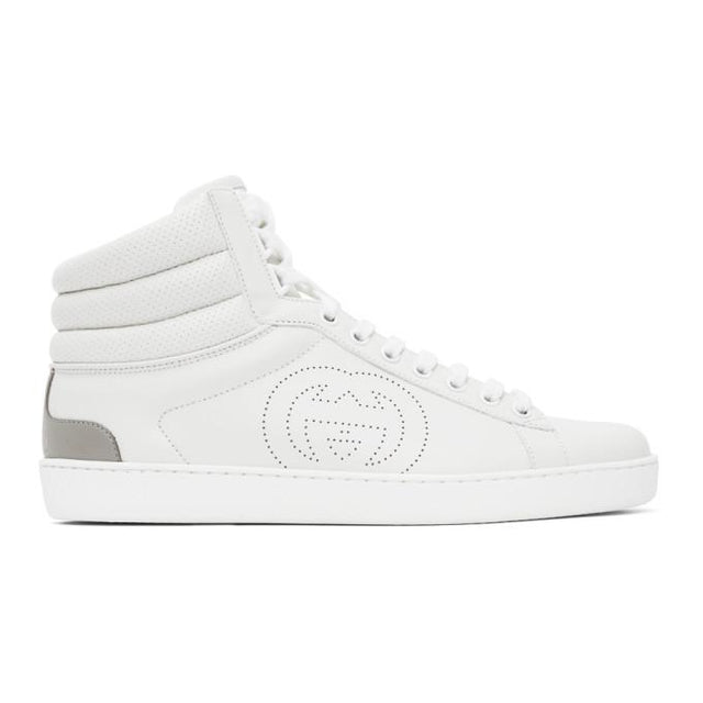 Gucci White Ace High-Top Sneakers