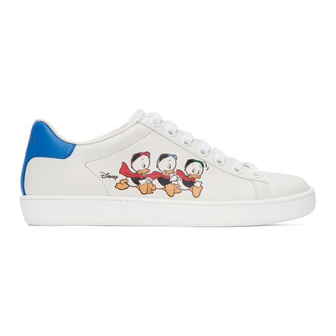 Gucci White Disney Edition Donald Duck Ace Sneakers