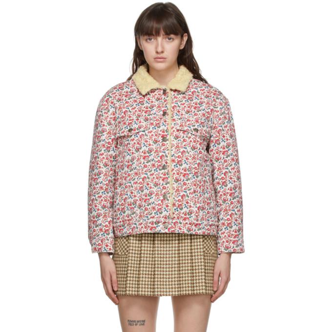 Gucci White Liberty London Edition Denim Floral Jacket