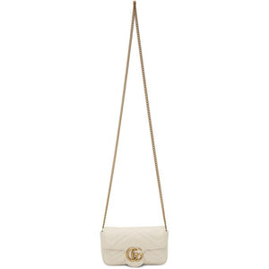 Gucci Gg Marmont Super Mini Bag In White
