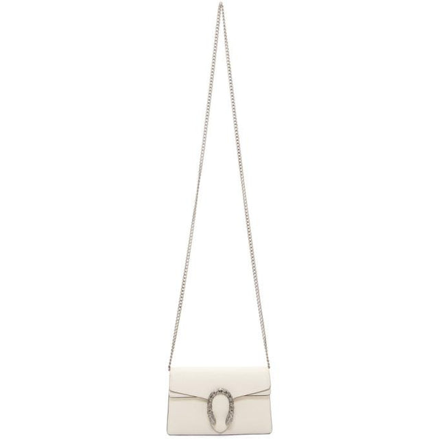 Gucci White Super Mini Leather Dionysus Bag