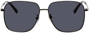 Gucci Gunmetal Metal Square Sunglasses - Lunettes de soleil carrées métalliques GUCCI GUNMONTAL - 구찌 총 금속 사각형 선글라스