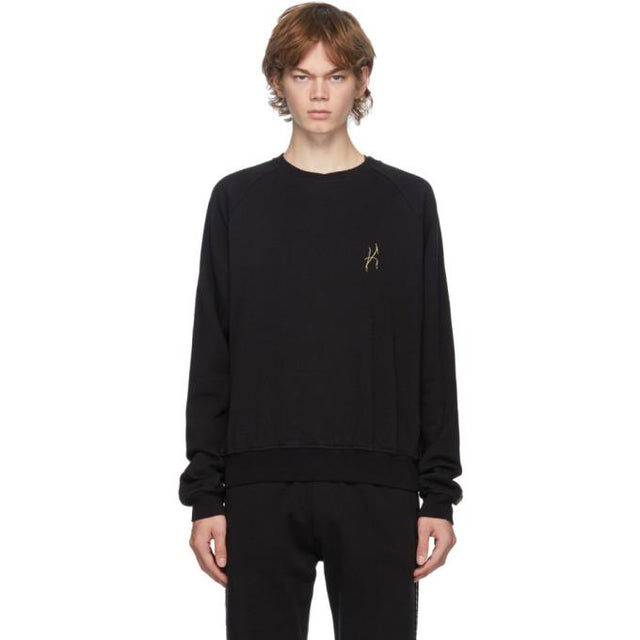 Haider Ackermann Black Logo Tape Sweatshirt