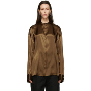 Haider Ackermann Brown Oversized Dali Classic Shirt