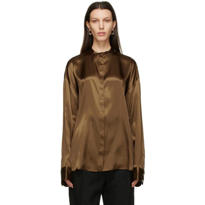 Haider Ackermann Brown Oversized Dali Classic Shirt