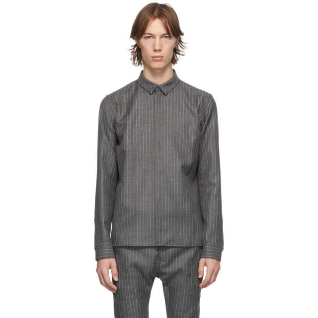 Haider Ackermann Grey and White Ramot Shark Classic Shirt