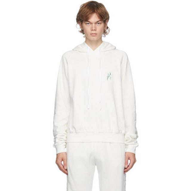 Haider Ackermann Off-White Cotton Embroidered Hoodie