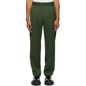 Buy Basics Mid Green Tapered Fit Trousers for Men Online  Tata CLiQ