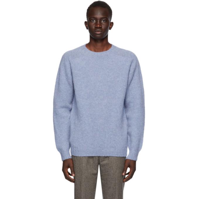 Harmony Blue Wool Shaggy Sweater