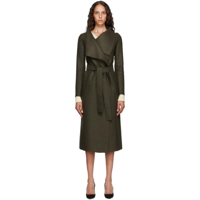 Harris Wharf London Green Virgin Wool Volcano Coat