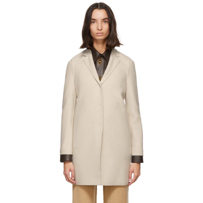Harris Wharf London Off-White Pressed Wool Coat