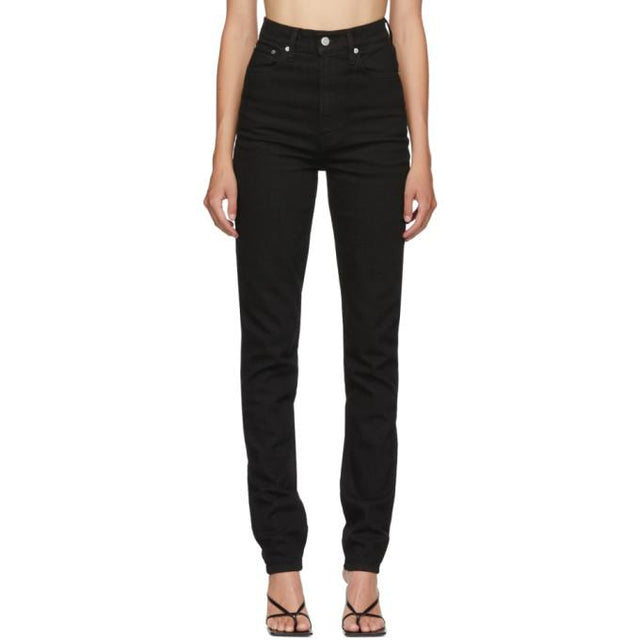 Helmut Lang Black Femme Hi Spikes Jeans