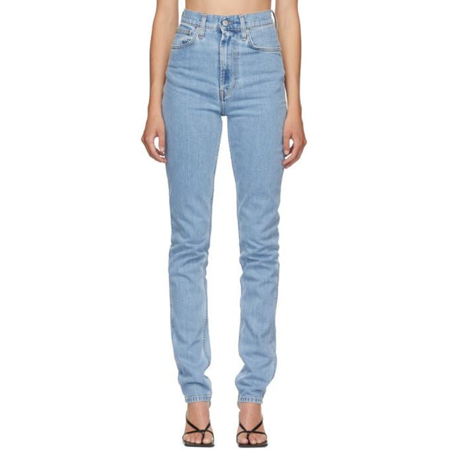 Helmut Lang Blue Femme Hi Spikes Jeans