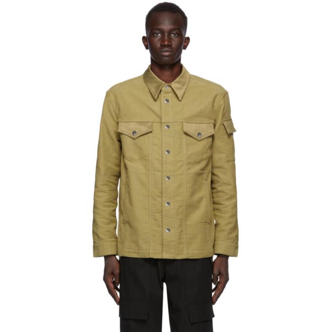 Helmut Lang Green Brushed Twill Trucker Jacket