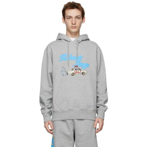 Helmut Lang Grey Saintwoods Edition HL Taxi Hoodie BlackSkinny