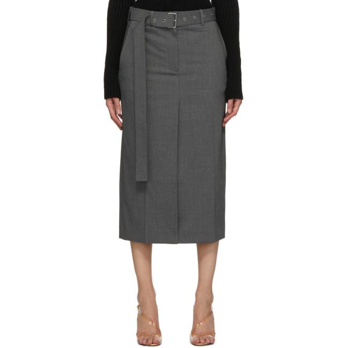 Helmut Lang Grey Trouser Skirt