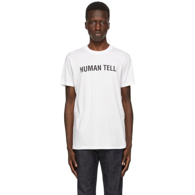 Helmut Lang SSENSE Exclusive White Human Tell T-Shirt
