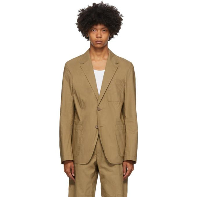 Helmut Lang Tan 2-Button Blazer