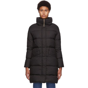 Herno Black Down Drop Shoulder Coat