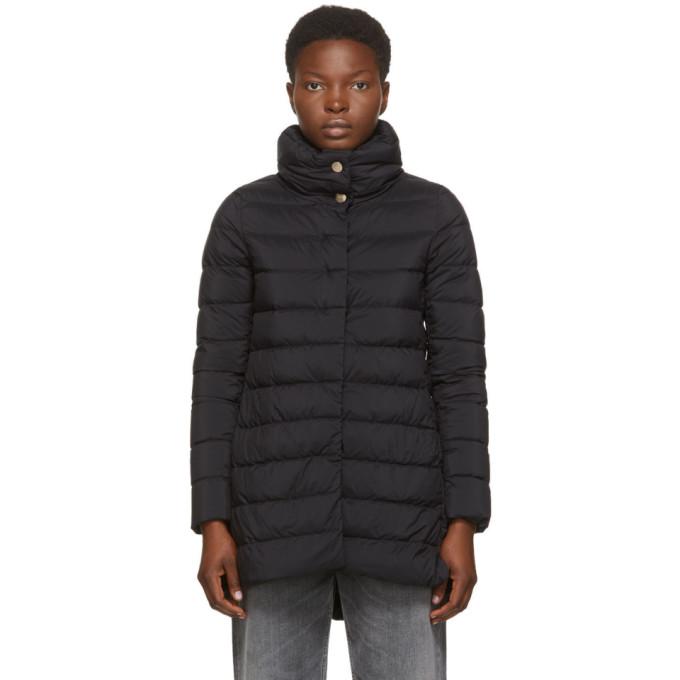 Herno Black Down Matte Amelia Coat