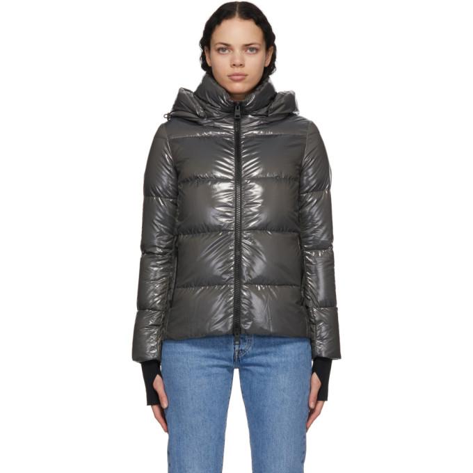Herno Grey Laminar Glazed Jacket