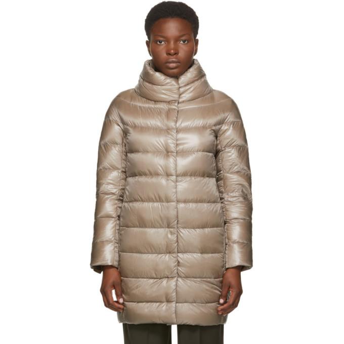 Herno Taupe Down Egg Coat