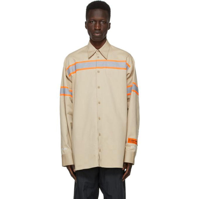 Heron Preston Beige Reflector Shirt