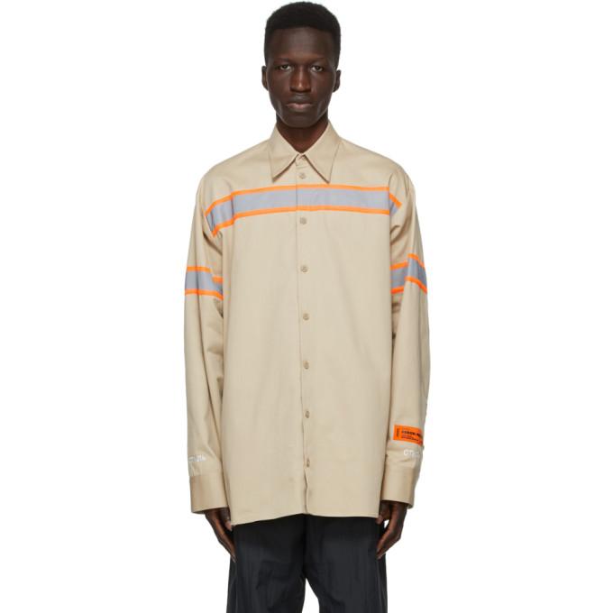 Heron Preston Beige Reflector Shirt