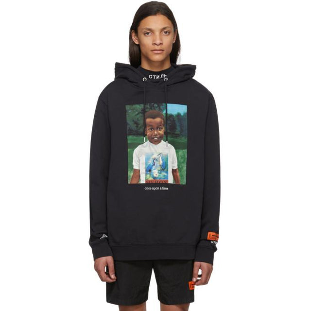 Heron Preston Black Baby Ribs Hoodie