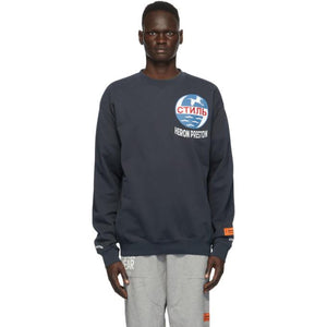 Heron Preston Navy Style Inc. Logo Sweatshirt
