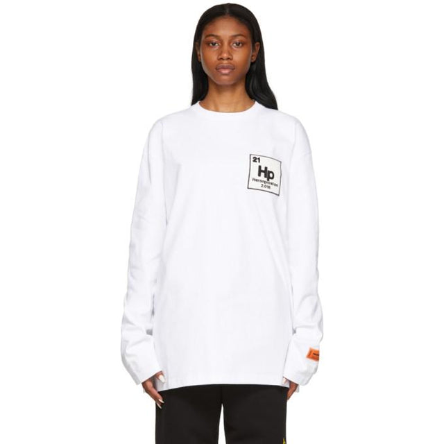 Heron Preston White Herons Halo Long Sleeve T-Shirt