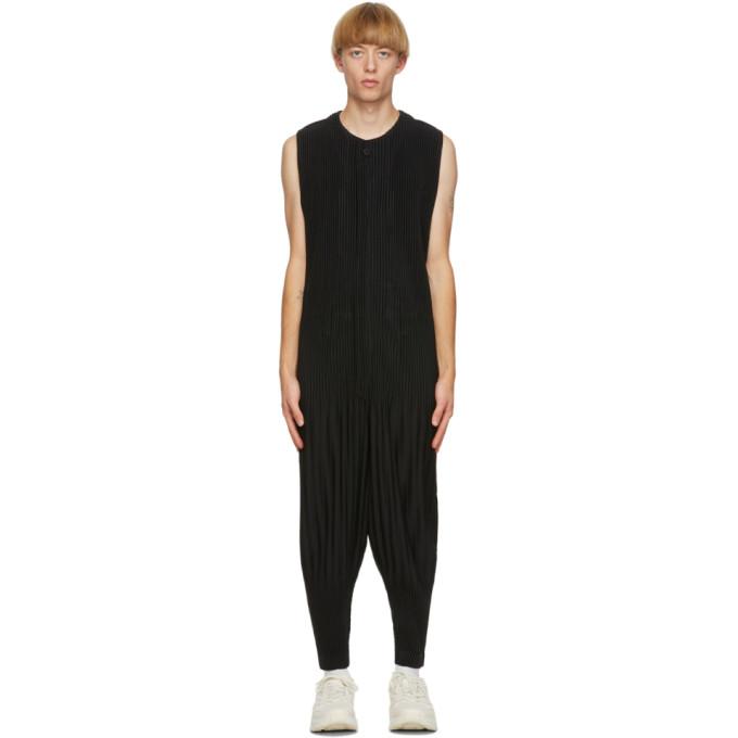 Homme Plisse Issey Miyake Black Pleats Bottom 1 Jumpsuit
